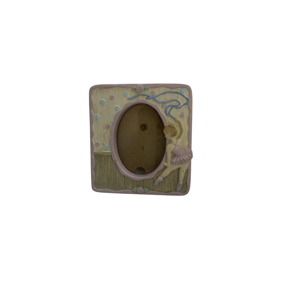 VTG 90s Girl's Ballerina Picture Frame Resin 3D Holeson Burnes 1992 Cottagecore